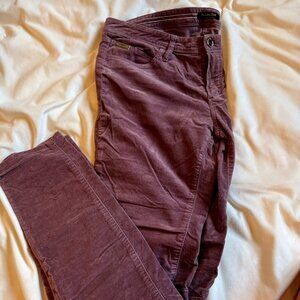 Massimo Dutti Slim Fit Corduroy Pants – Plum – Size 4 (USA)